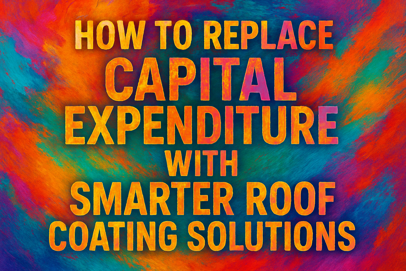 How To Replace Capital Expenditure with Smarter Roof Coating Solutions